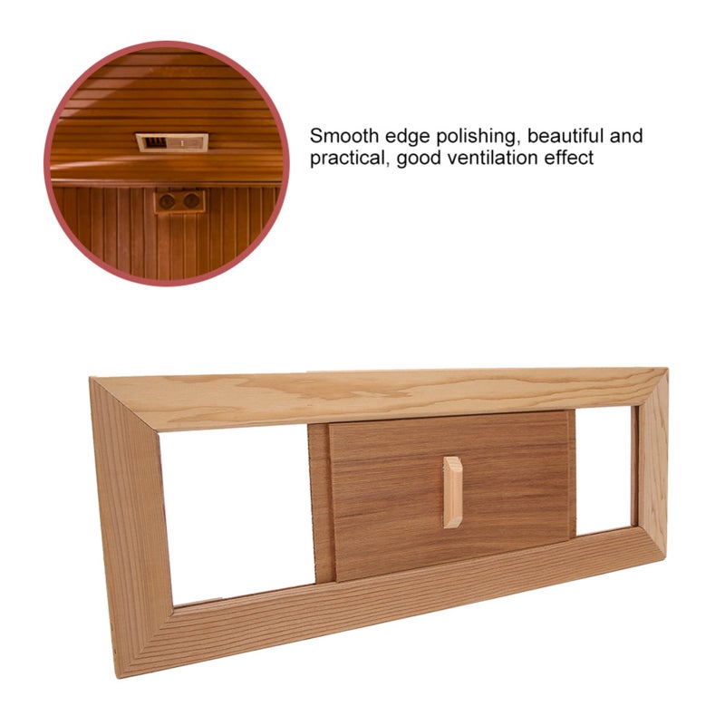 Sauna Room Grille: 1 Adjustable Vent Gap, Smooth Polished Edge, Durable Wooden Construction - Easy Install Steam Room Vent for Sauna or Steam Room Ventilation - Image 2