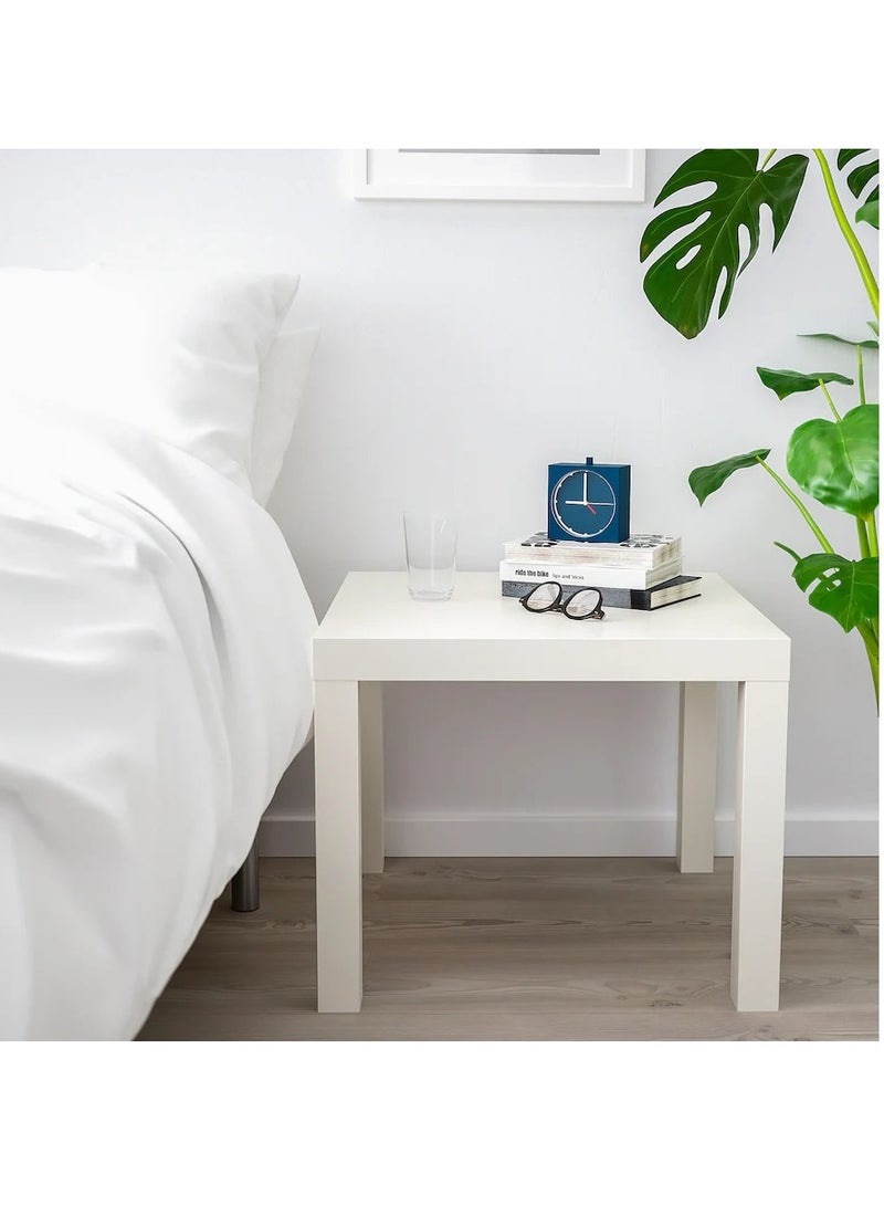 Generic Wooden Side Table White 55x55x45cm  - Image 2