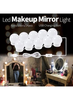 JAJEEK LED Vanity Mirror Lights Kit – White, 26 x 7 x 17 cm | Adjustable Brightness Dimmable Makeup Lights with Stick-On Installation, Soft Natural Glow for Makeup, Grooming & Skincare, Perfect for Dressing Tables, Bathroom Mirrors & Beauty Stations  - Image 1
