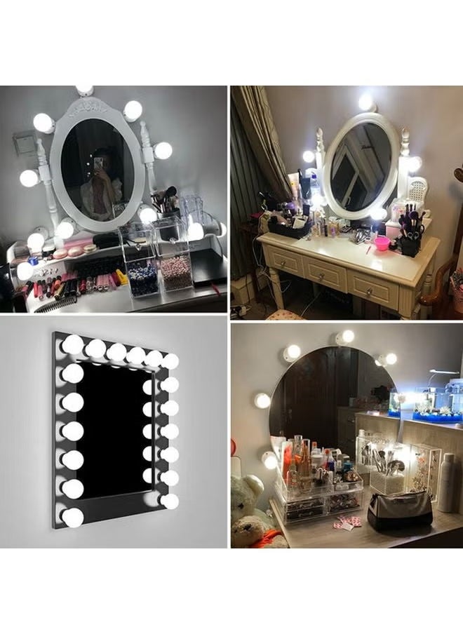 JAJEEK LED Vanity Mirror Lights Kit – White, 26 x 7 x 17 cm | Adjustable Brightness Dimmable Makeup Lights with Stick-On Installation, Soft Natural Glow for Makeup, Grooming & Skincare, Perfect for Dressing Tables, Bathroom Mirrors & Beauty Stations  - Image 4