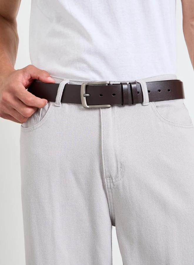 Styli Men Square Buckle Casual Belt