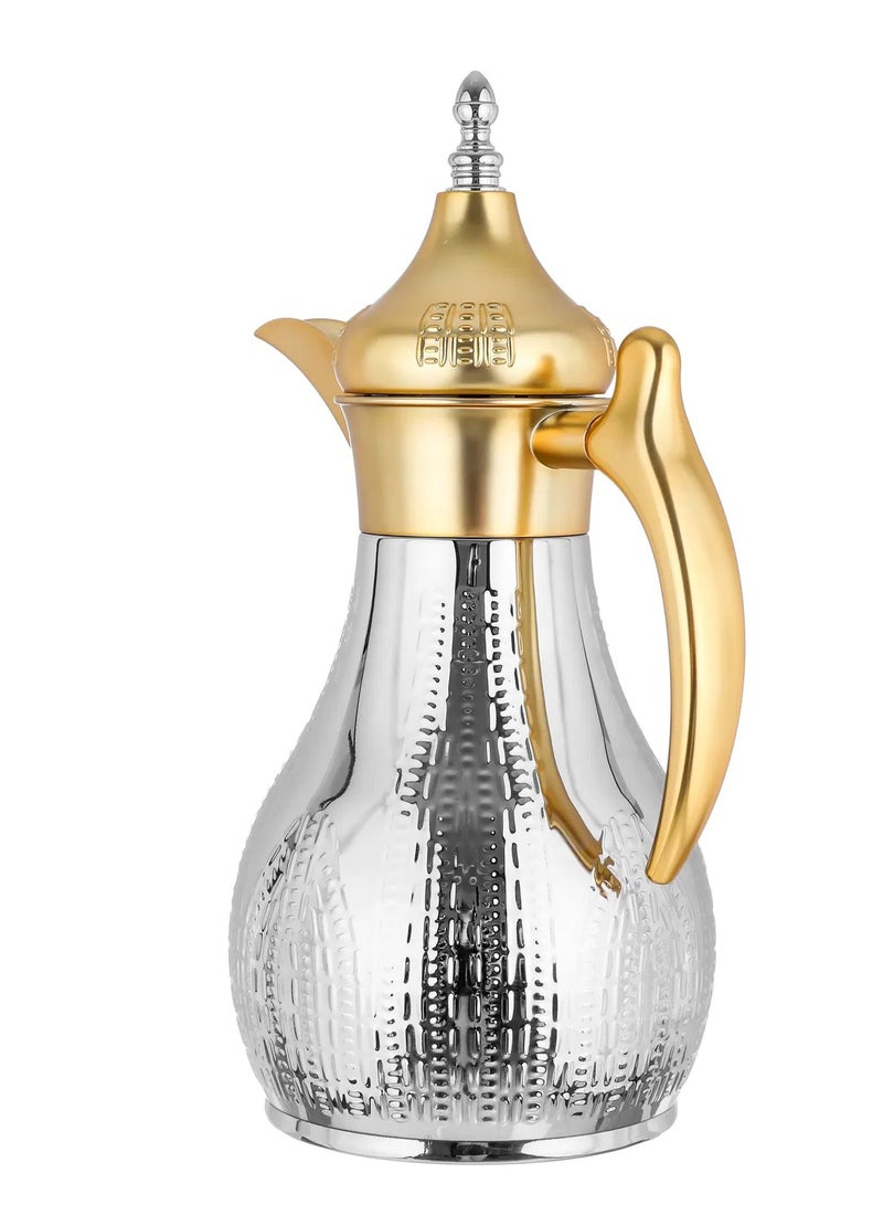 Alsaif Gallery Al Saif Gallery Haila Thermos set, 1.2/1.2 litres, two pieces, steel inner case, steel outer case - silver - Image 3