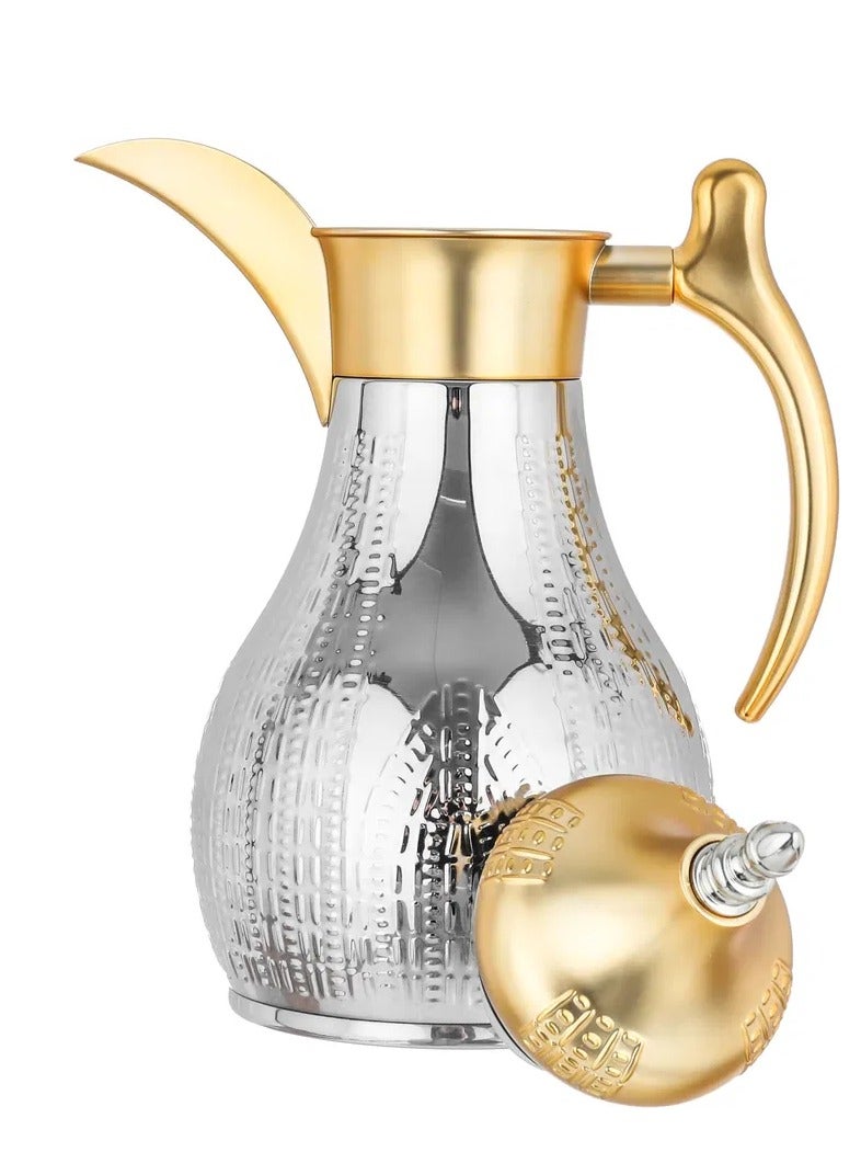 Alsaif Gallery Al Saif Gallery Haila Thermos set, 1.2/1.2 litres, two pieces, steel inner case, steel outer case - silver - Image 4