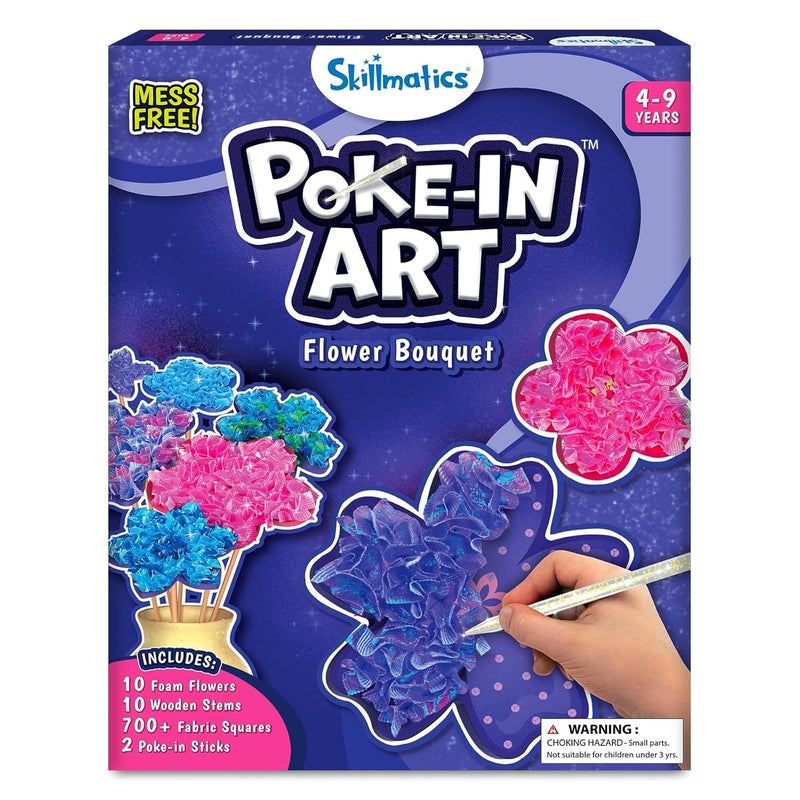 Skillmatics Poke-in Art - Flower Bouquet, DIY Craft Kits, Mess-Free Fun for Kids, Creative Activity, Gifts for Girls & Boys Ages 4, 5, 6, 7, 8, 9 - Image 1