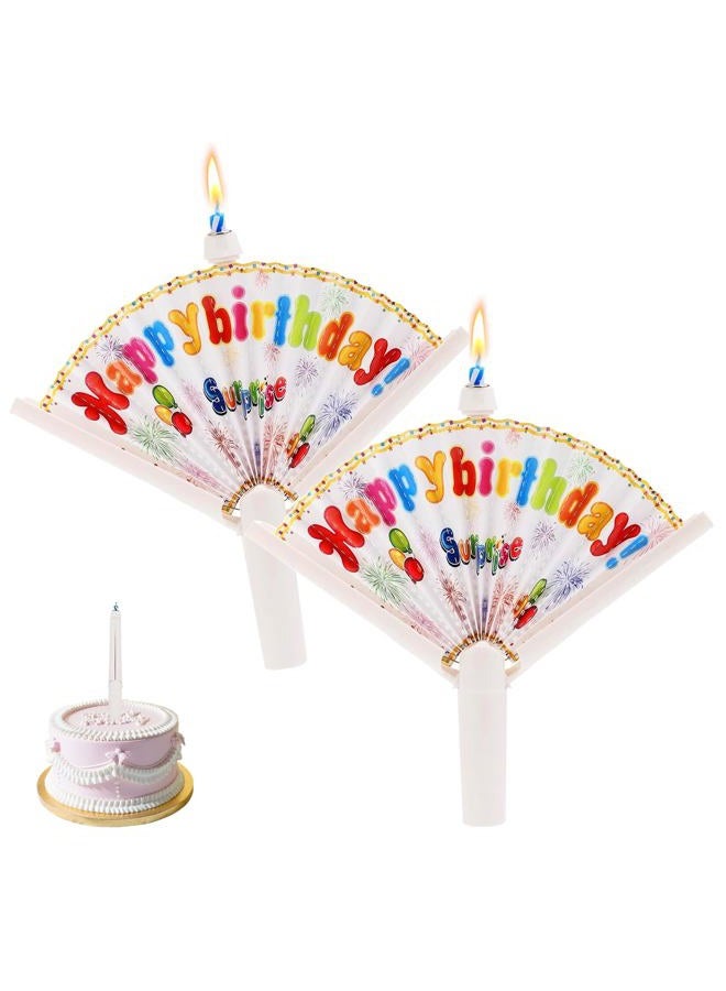 Wanheart 2Pcs Novelty Fan Birthday Candles, Pop-Up Surprise Clown Funny Trick Cake Topper Candle, Creative Happy Birthday Candles for Party Decorations & Supplies - Image 1