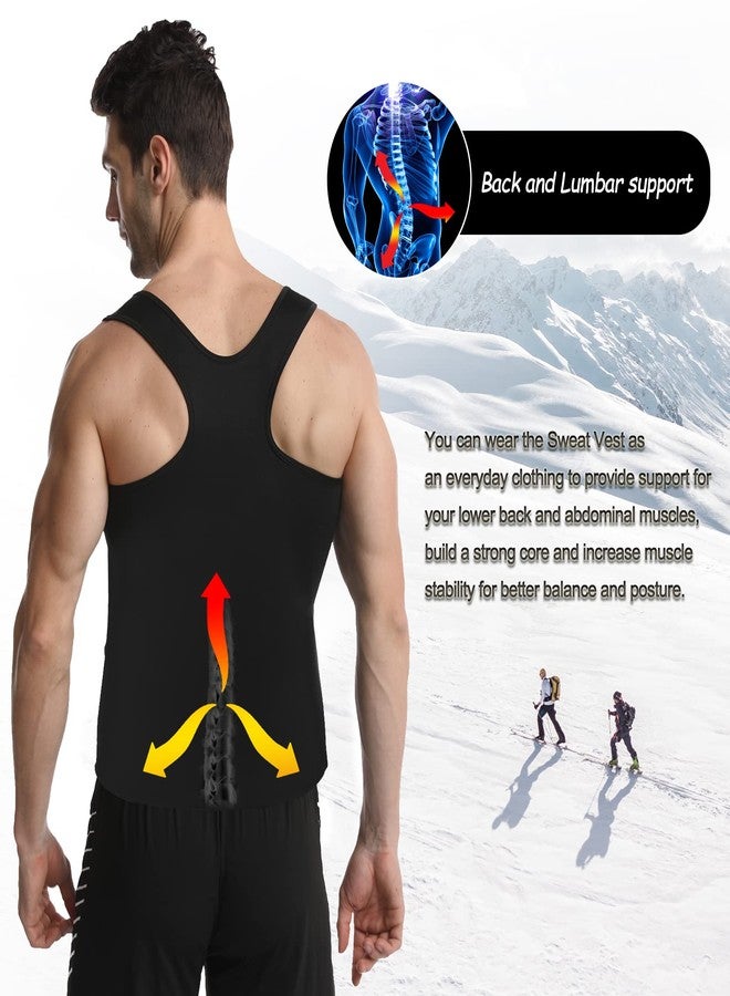 Donason Men Sauna Suit Neoprene Waist Trainer Men's Hot Sweat Vest Body Shaper Tank Top Shapewear Workout Suit with Zipper - Image 4