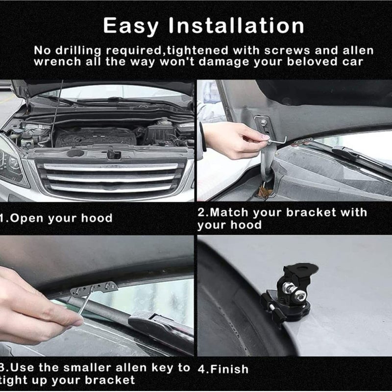 Adjustable 60 Degree LED Light Bar Bracket Horizontal 180 Vertical Rustproof Iron For Trucks SUVs - Image 5