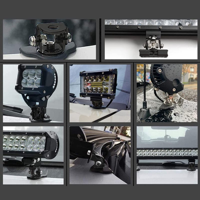 Adjustable 60 Degree LED Light Bar Bracket Horizontal 180 Vertical Rustproof Iron For Trucks SUVs - Image 4