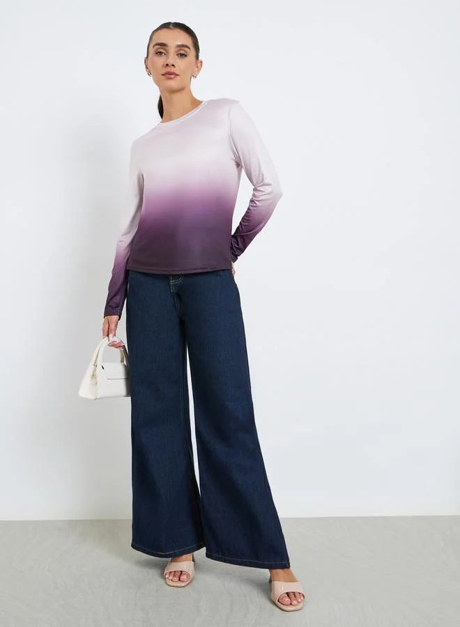 Styli Women Ombre Look Long Sleeve T-Shirt