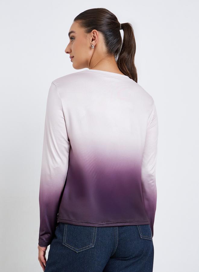 Styli Women Ombre Look Long Sleeve T-Shirt - Image 4