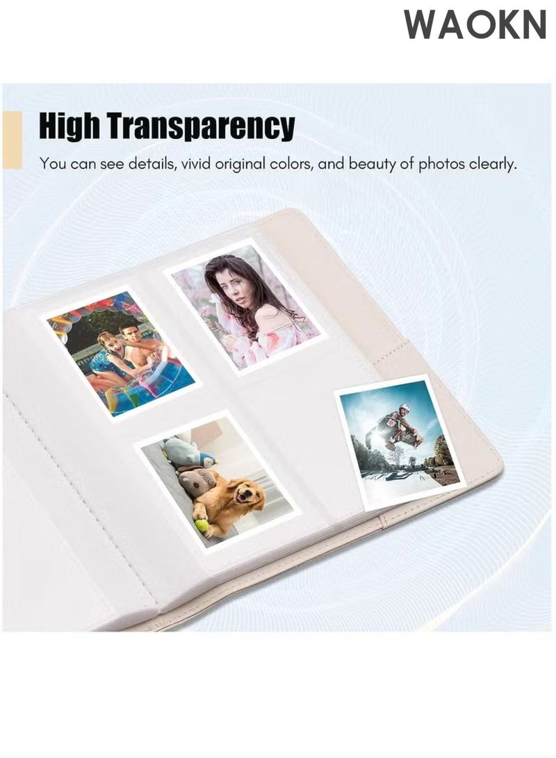 دبليو أيه أو كي أن ألبوم صور جلد صلب اللون ، مصمم بطريقة عصرية وبسيطة وجوية ، مع تخزين بطاقة ألبوم صور بولارويد 3 بوصة وألبوم تخزين كبير سعة أربع شبكات ، مناسب لحفلات الزفاف والسفر وأعياد الميلاد والذكرى السنوية وغيرها من المناسبات التذكارية. - Image 3