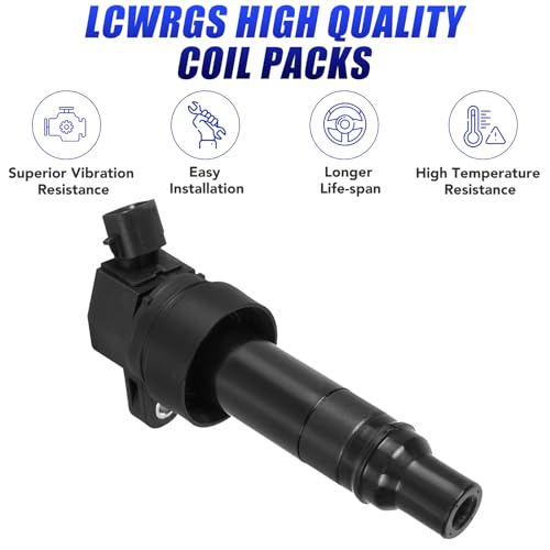 LCWRGS مجموعة من 4 حزم لفائف الإشعال وشمعات إيريديوم تناسب 1.6 L4 كيا سول ريو هيونداي فيلوسير أكسنت 2012 2013 2014 2015 2016 2017 2018 2019 لفائف شمعات تحل محل UF652 - Image 2