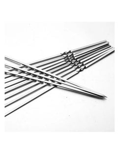 Generic 16 Pcs Stainless Steel Barbecue Metal Skewers  26 CM  - Image 2