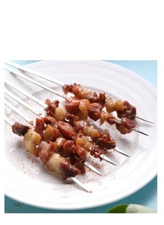 Generic 16 Pcs Stainless Steel Barbecue Metal Skewers  26 CM  - Image 3
