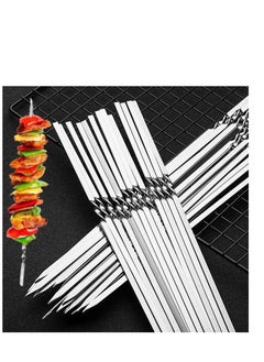 Generic 16 Pcs Stainless Steel Barbecue Metal Skewers  26 CM  - Image 5