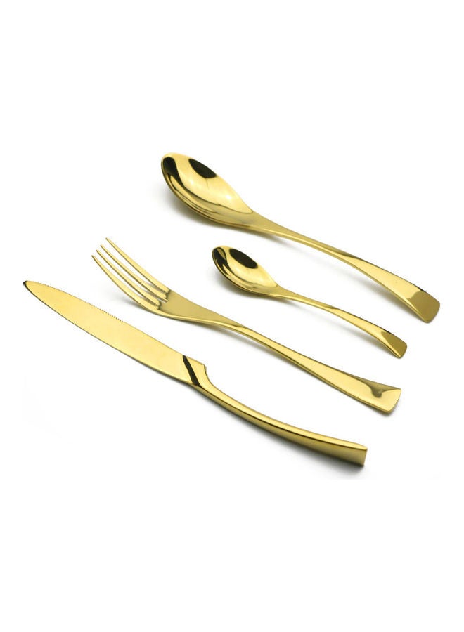 Loquat 4 Piece Cutlery Set Gold 16.5cm - Image 1