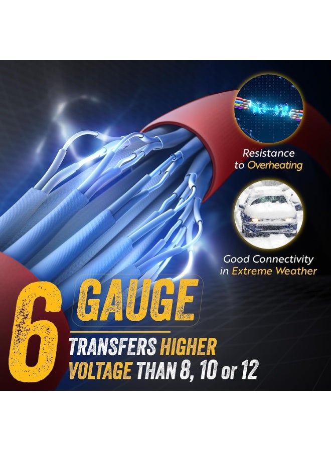 وي هاند كابلات شحن بطارية السيارات الثقيلة 500 أمبير – طول 2.5 متر – PVC-25 – كابلات تشغيل طوارئ مع حقيبة حمل – متوافقة مع جميع أنواع المركبات - Image 5