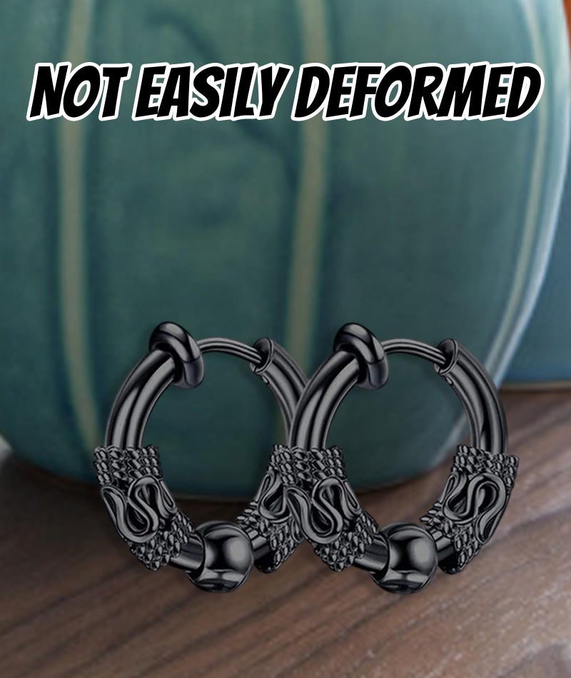 RupeeRise 2 Pcs Black Ear Studs For Men, Earrings For Men Stylish, Fashion Accessories Gifts, Suitable For Various Occasions, From Casual Outings To Formal Events Stylish, Durable, And Exquisite In Appearance (black) - Image 4