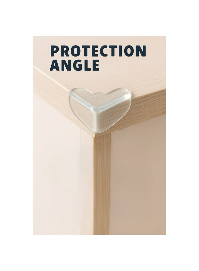 8 Pcs Heart-Shaped Transparent Corner Protectors - Premium Baby Proofing Safety Guards for Furniture Edges - Image 1