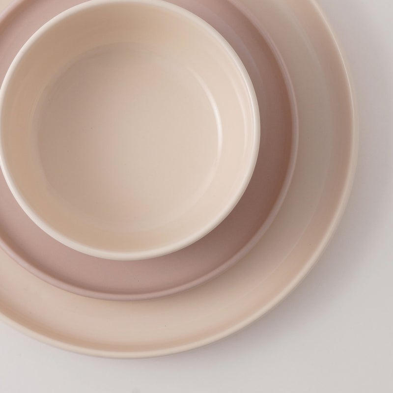 La Mesa 12Pcs Stoneware Dinner Set, Beige - Image 3