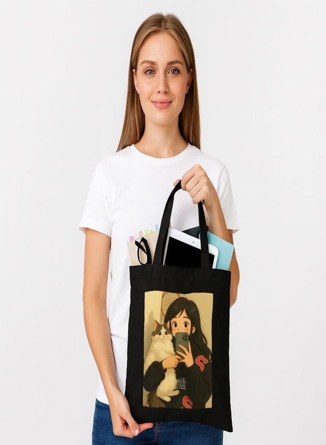 PrintingZone Printed Tote Bag For Women| Cotton Canvas Tote Bag for Girls - Printed Design - Image 4