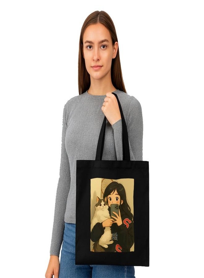 PrintingZone Printed Tote Bag For Women| Cotton Canvas Tote Bag for Girls - Printed Design - Image 2