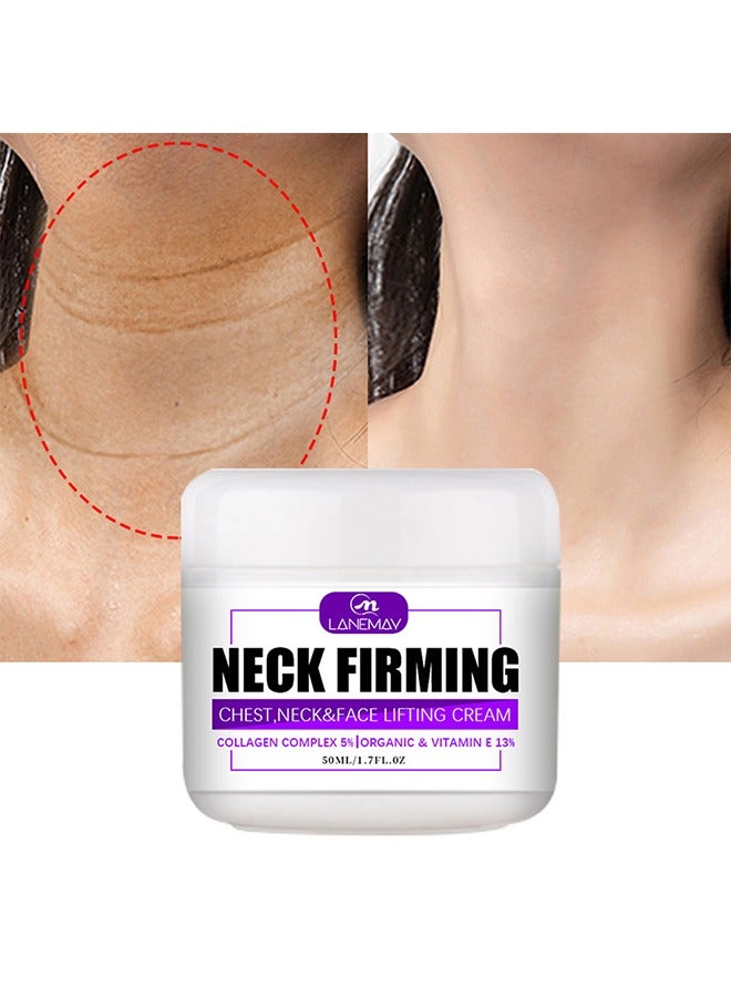 LANEMAY Neck Firming,Collagen Neck Firming Cream,Face Lift&Tightening Cream for Face Neck Chest,Natural Anti-Aging Facial Moisturizer with Collagen&Vitamin E,Sagging Wrinkle Skin Treatment for Women and Men 50ml - Image 4