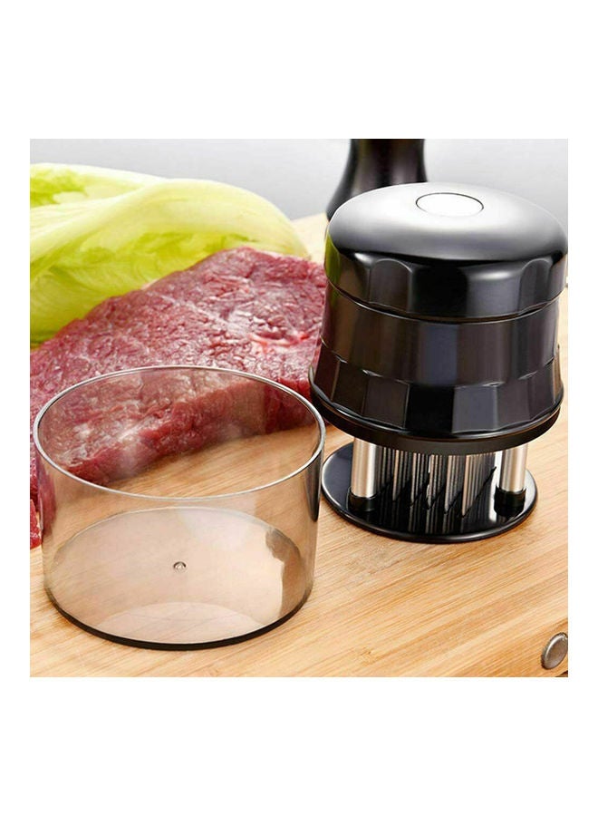 أداةٌ احترافية من الإستانلس ستيل مكونة من 56 إبرة لتطرية اللحم ومنعم للحوم من أدوات الطهي (رمادي) رمادي 10*4*6سم - Image 4