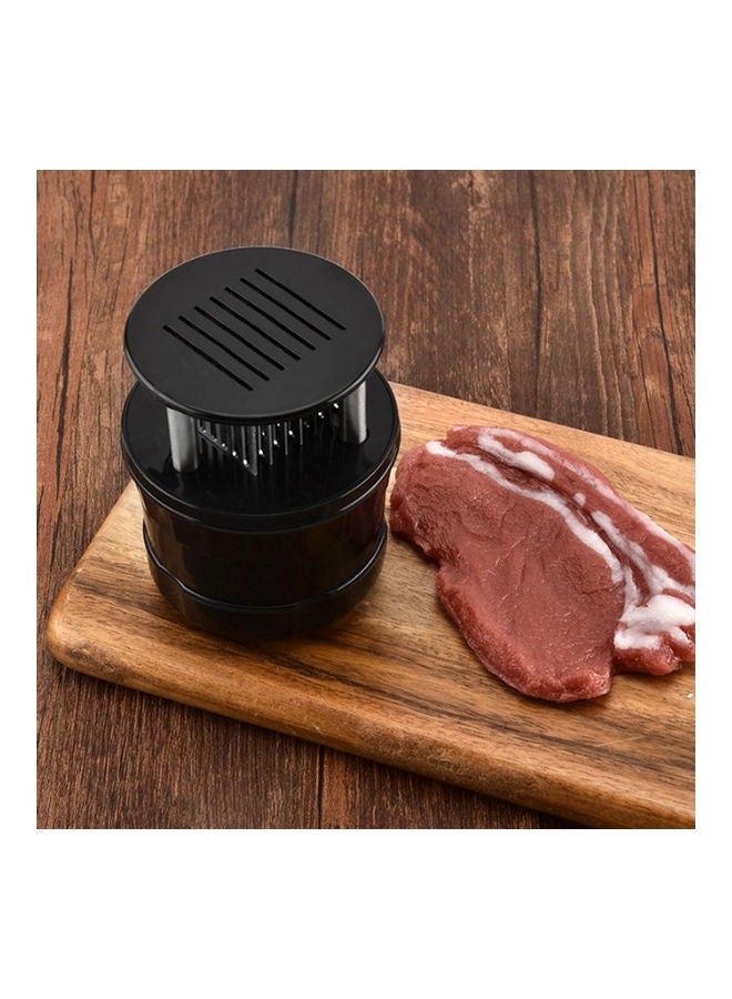 أداةٌ احترافية من الإستانلس ستيل مكونة من 56 إبرة لتطرية اللحم ومنعم للحوم من أدوات الطهي (رمادي) رمادي 10*4*6سم - Image 2