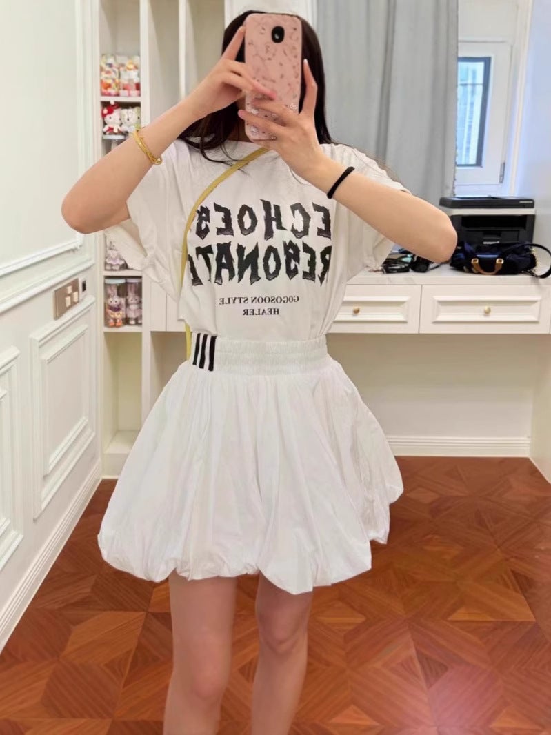 2025 New Summer Women''s Ballet Style Bubble Skirt Simple Cloud Bud Tutu Skirt Elegant Versatile Skirt - Image 2