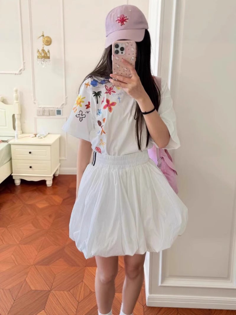 2025 New Summer Women''s Ballet Style Bubble Skirt Simple Cloud Bud Tutu Skirt Elegant Versatile Skirt - Image 4