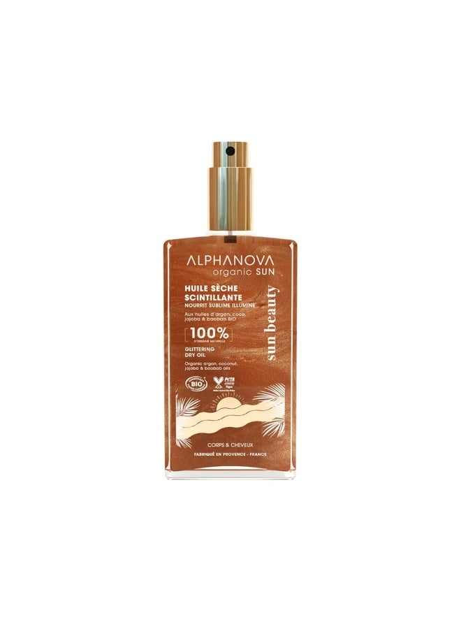Alphanova Sun Huile Sèche Scintillante Bio 100 ml