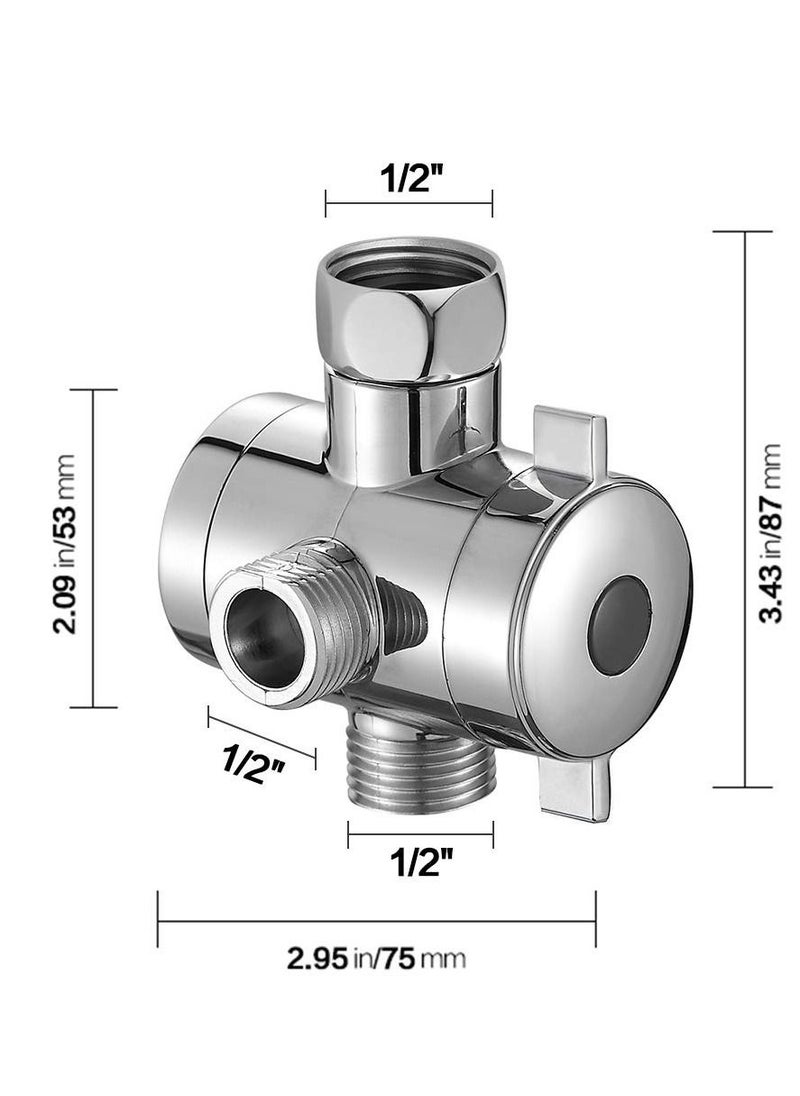 محول ذراع الدش، جزء بديل لمكونات نظام الحمام العالمي، محول T ثلاثي الاتجاهات G 1/2، مناسب لرأس الدش المحمول ورأس الرش الثابت (كروم) - pzsku/Z1178CAD3B5B187C419CEZ/45/_/1687167229/d54bdfe8-3397-4c90-b357-ad7aefb56332