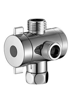 Excefore Shower Arm Diverter, Universal Bathroom System Component Replacement Part, G 1/2 3-Way T-adapter, Suitable for Handheld Shower Head and Fixed Spray Head (Chrome)  - Image 1