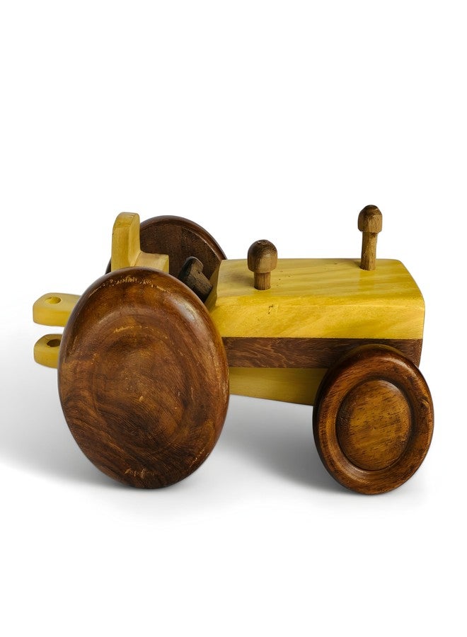 MarvelStore Handcrafted Wooden Tractor Toy with Detachable Trailer | Classic Vintage-Style Farm Vehicle for Kids,Toddlers and Collectors | Eco-Friendly,Durable and Handmade Artisan Craftsmanship - Image 4