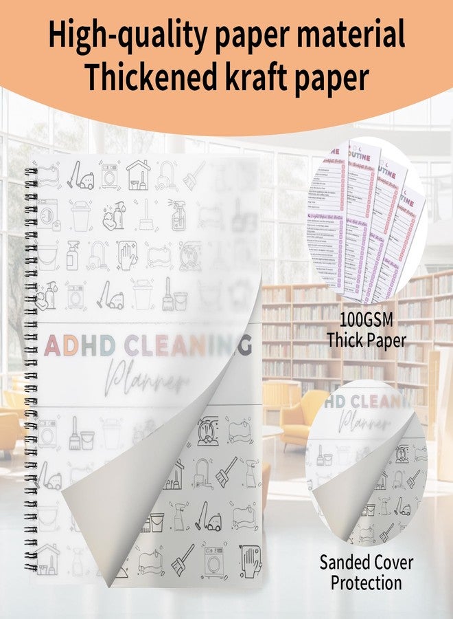 ZIYIZE ADHD Cleaning Planner, Cleaning Plan Schedule and Checklist for Adults and Teens, Adhd Cleaning and Organizing Planner, Daily Weekly Monthly Checklist for Home, Reusable DIY Household Cleaning Planner - Image 3