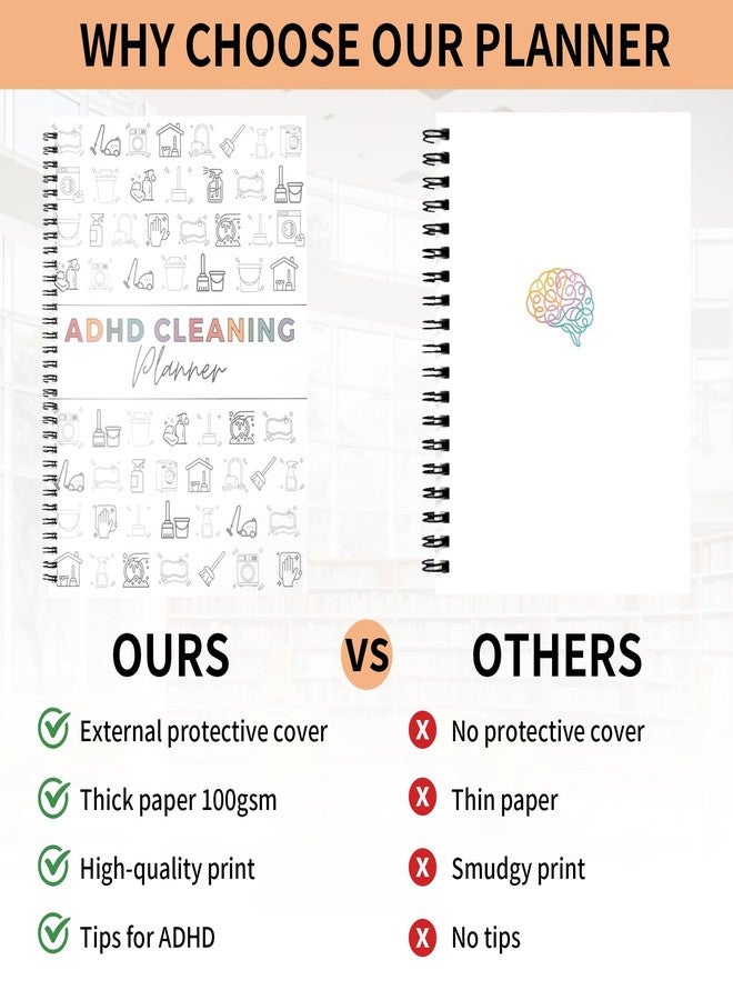 ZIYIZE ADHD Cleaning Planner, Cleaning Plan Schedule and Checklist for Adults and Teens, Adhd Cleaning and Organizing Planner, Daily Weekly Monthly Checklist for Home, Reusable DIY Household Cleaning Planner - Image 4