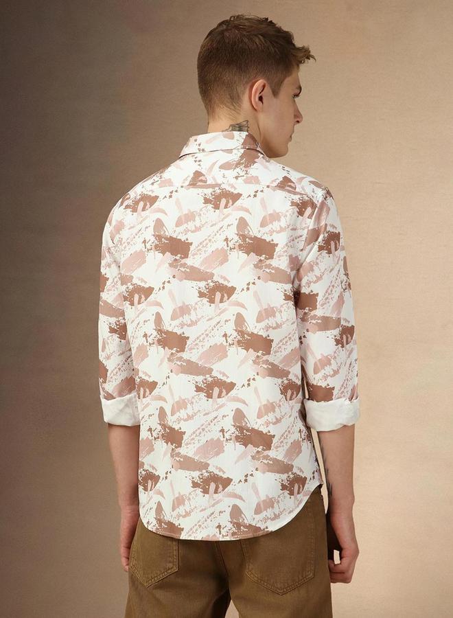 دينيس لينغو قميص بأزرار وطبعة مجردة من ستايلي - Image 2