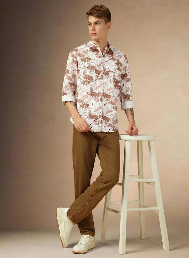 Dennis Lingo Dennis Lingo Abstract Printed Button-Down Shirt