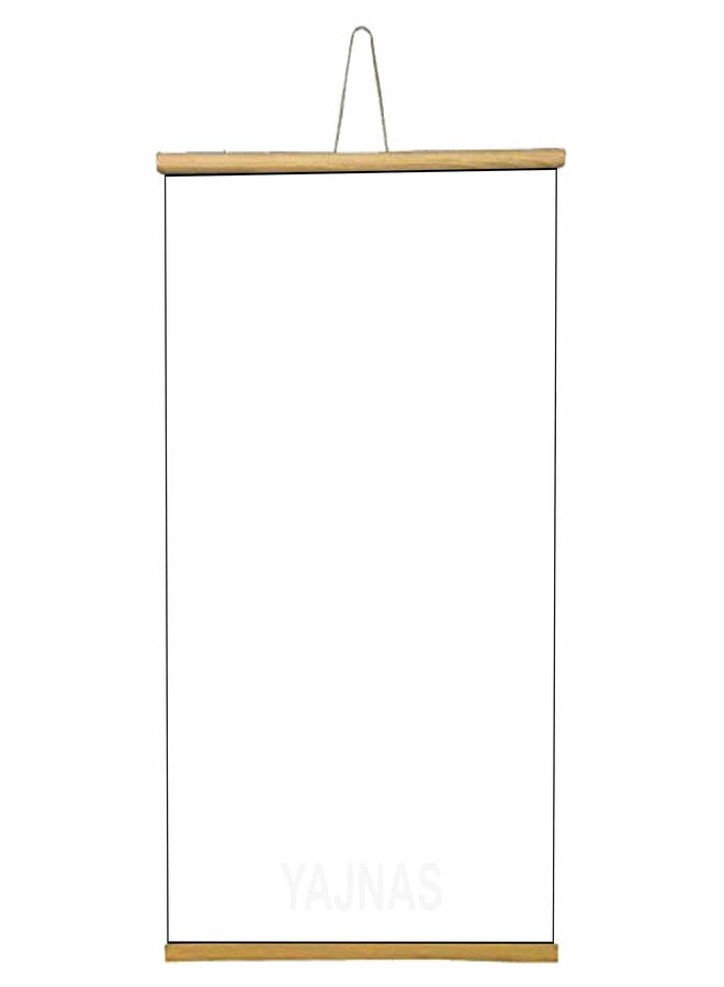 YAJNAS 2X3 Feets (24x36 Inchs) Wall Hanging Non-Magnetic White Roll Up Board with 1 Premium Wooden Duster with 1 Whiteboard Marker Combo - Image 2