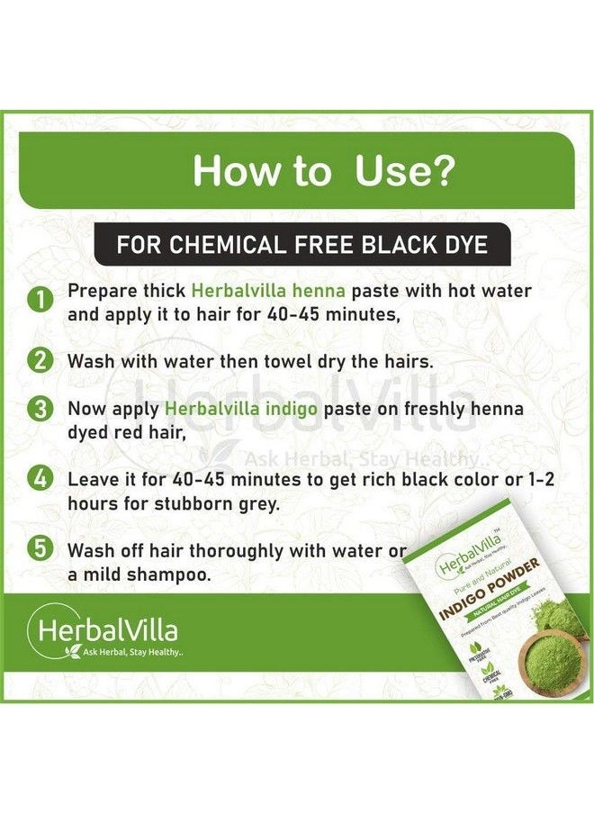 HerbalVilla - Natural Henna Powder For Hair Colour And Growth (200 Grams) - Image 1