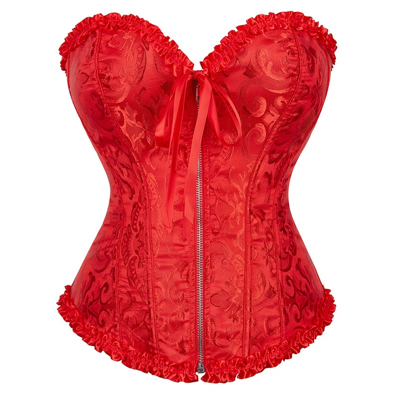 Corset Factory Lace Zipper Court Body Shaping Top Wedding Performance Masquerade Bone Coat - Image 5