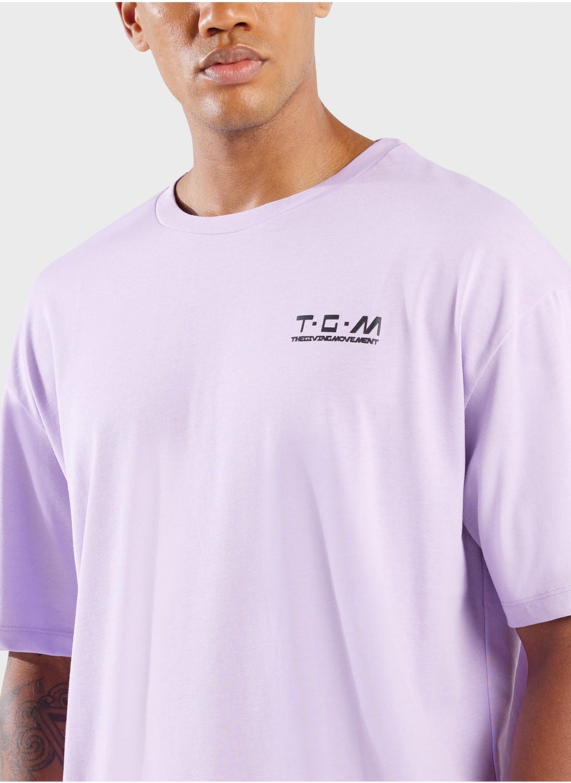 The Giving Movement - Oversized Racing Printed T-Shirt - Image 1