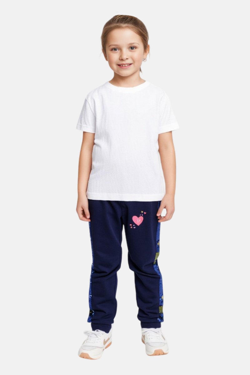 Hamleys Kids Girl Drawstring Jogger Pants, Navy - Image 1
