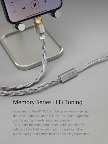 DD ddHiFi M198C USBC Interface Decoding Earphone Cable NylonBraided HiFi Sound With MMCX Connector And Highperformance Decoding Supports Microphone Calls Compatible For iPhone iPad Smartphone - Image 3