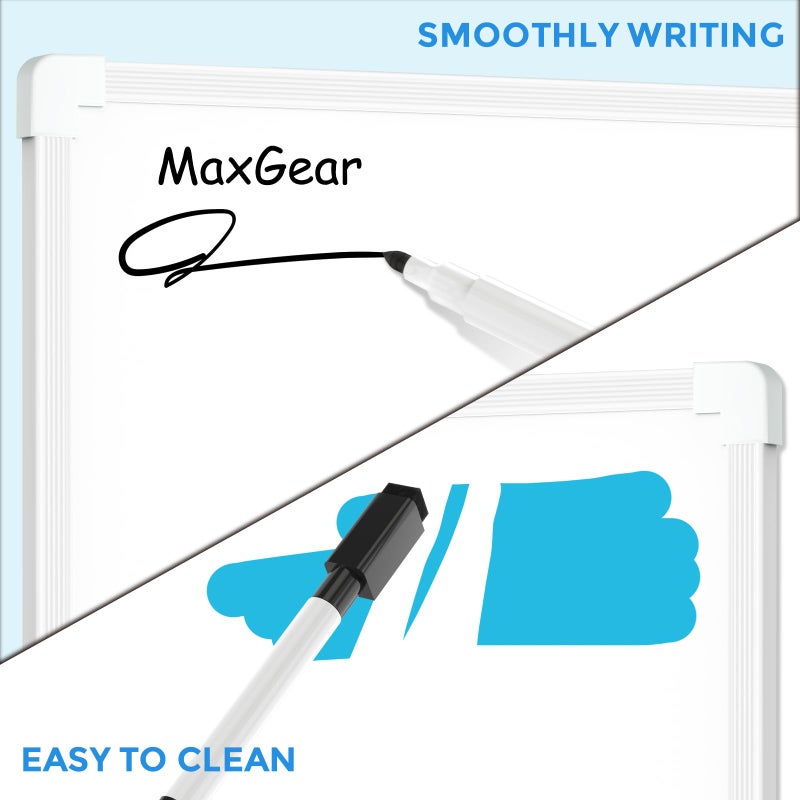 MaxGear Small Dry Erase Board, 14"x11" Double Sided Hanging Whiteboard for Wall, Mini White Board with a Black Dry Erase Marker, Portable Whiteboard for Planning Learning Writing Drawing Memo - Image 4