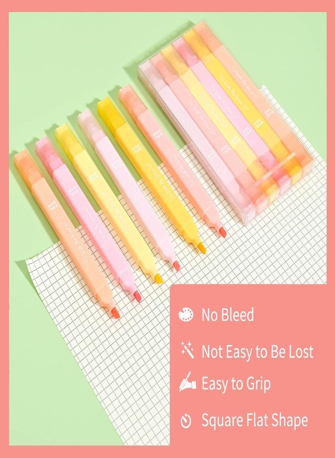 konket Pastel Highlighters Aesthetic Cute Highlighters Double Head Highlighters Assorted Colors Soft Chisel Tip Marker for office School Supplies - Image 3