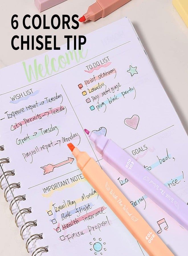 konket Pastel Highlighters Aesthetic Cute Highlighters Double Head Highlighters Assorted Colors Soft Chisel Tip Marker for office School Supplies - Image 4