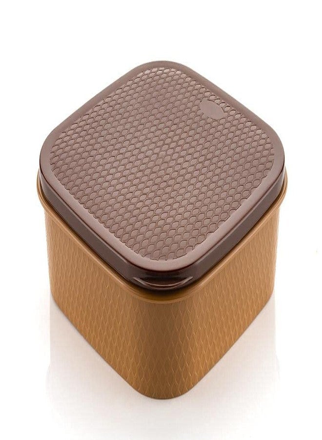 DJD Plastic Square 7 Sections Multipurpose Masala Rangoli Dabba Box Set, Spice Box Set - Brown (Masala Box - 7 in 1) - Image 2
