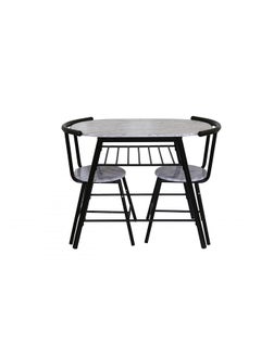 Pancho 3 Piece Oval Dining Set Sturdy Kitchen Dining Table With 2 Dining Chairs 1+2 Seater Modern Design Furniture for Home Dining Room Black & White - pzsku/Z1179611250AF913B7F39Z/45/_/1698399451/7e0f8cd8-0cda-47f4-9cd6-39e3caa312c6